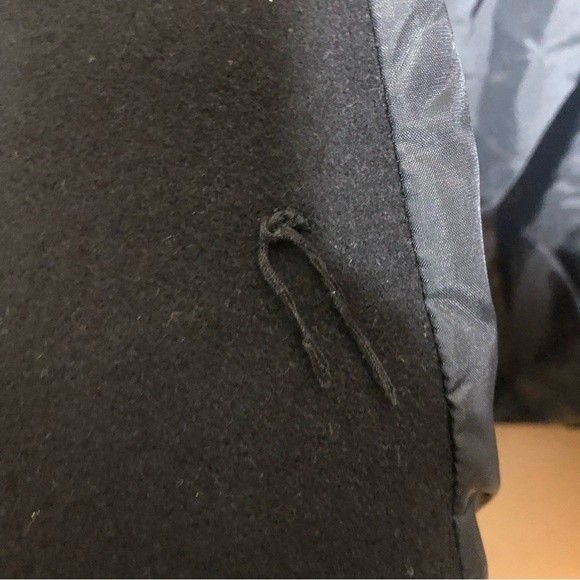 J.gallery Vintage wool blend black Full lined buttoned peacoat jacket size 9/10 - Picture 6 of 7